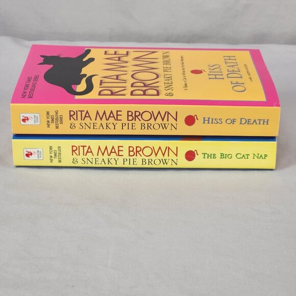 LOT 2 Rita Mae Brown and Sneaky Pie Brown Paperback Mystery Series Books 19,20 - Picture 1 of 3